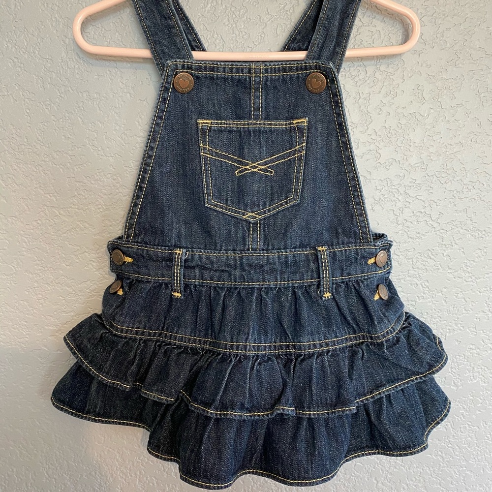 BabyGap Ruffled Demin Overall Dress, 12-18 mo